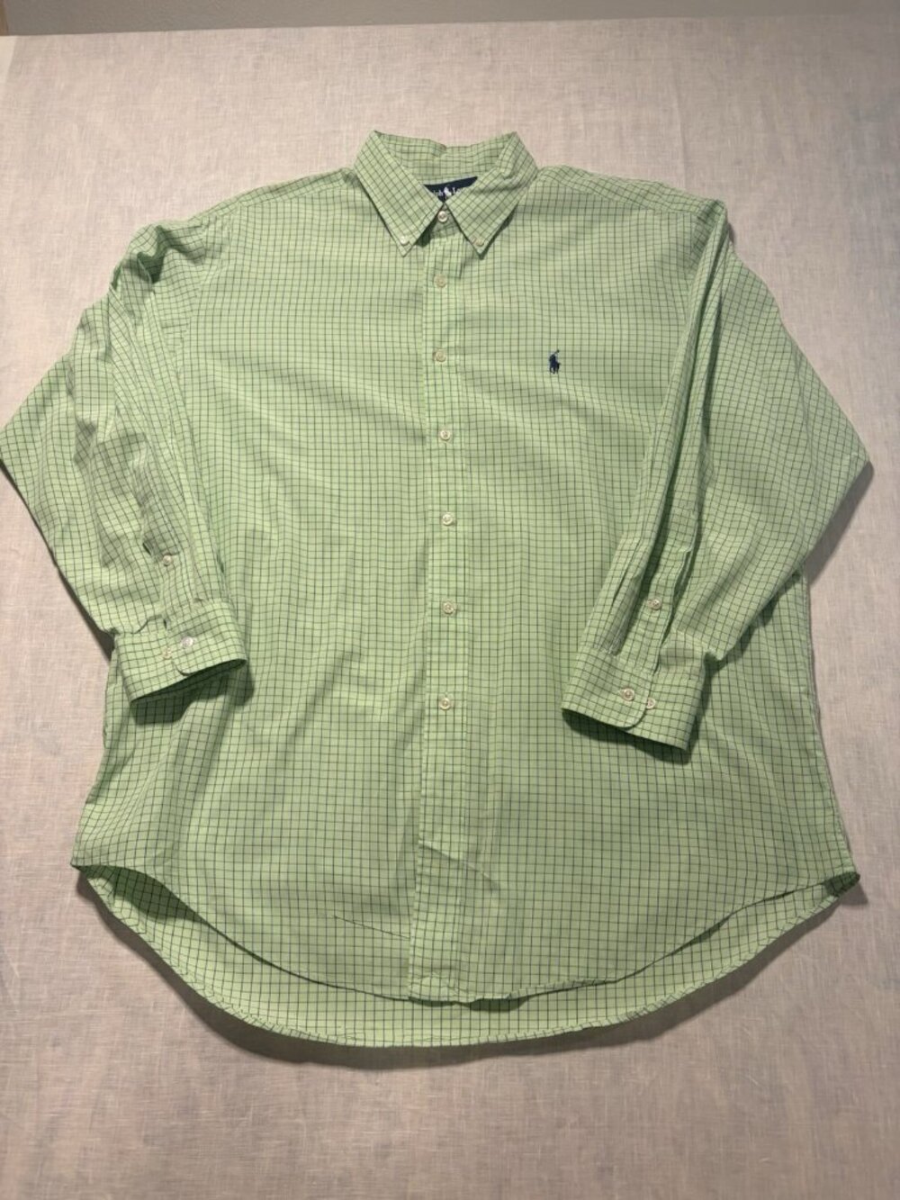 Ralph Lauren Blue Label Yarmouth Dress Shirt Button Down Men 17 32/33 Large.